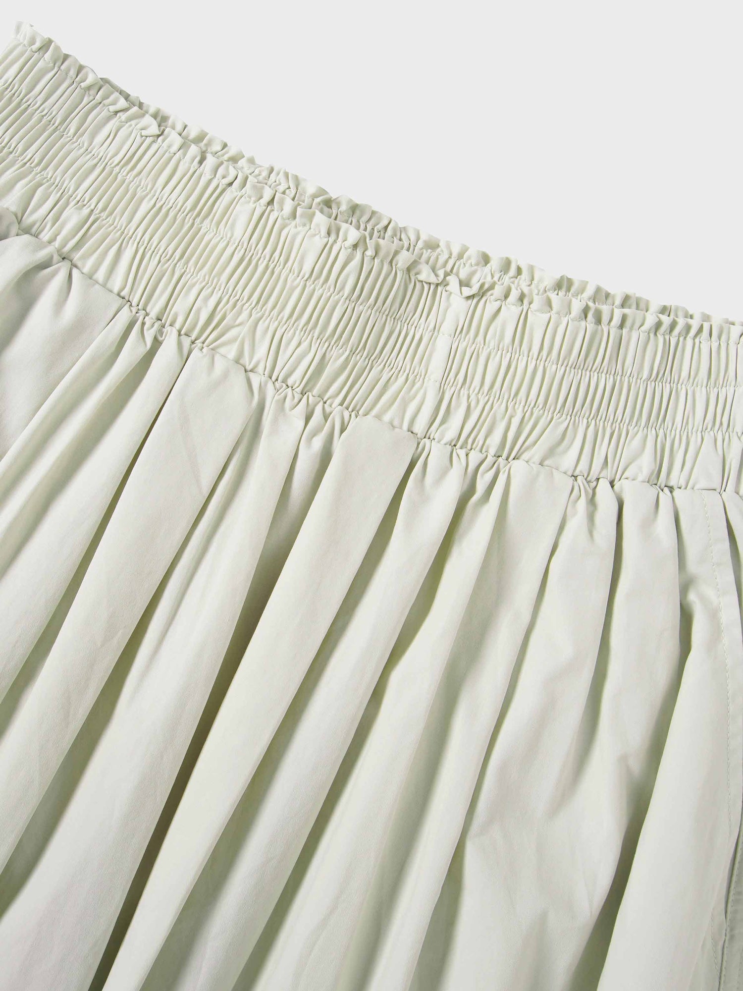 Elastic Waist Gathered Skirt-Mint