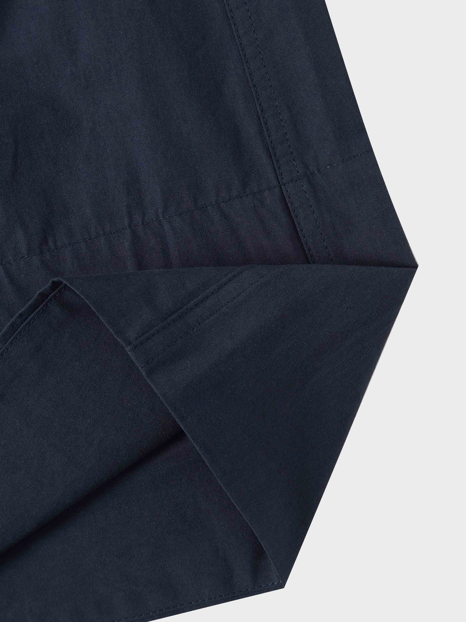 Elastic Waist Gathered Skirt-Navy