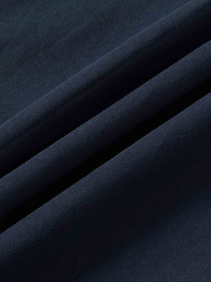 Elastic Waist Gathered Skirt-Navy