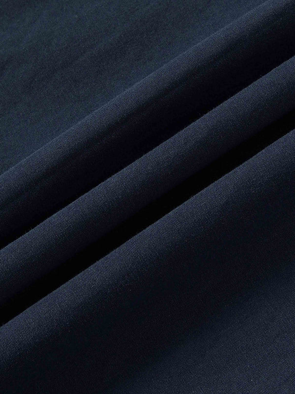 Elastic Waist Gathered Skirt-Navy