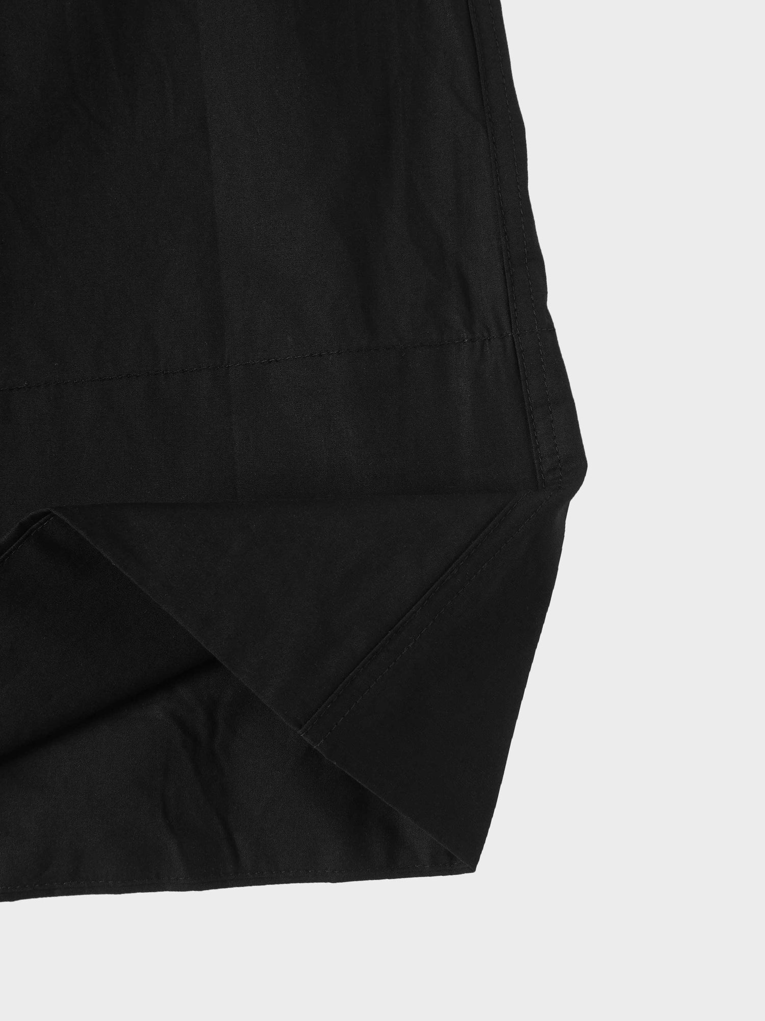 Elastic Waist Gathered Skirt-Black