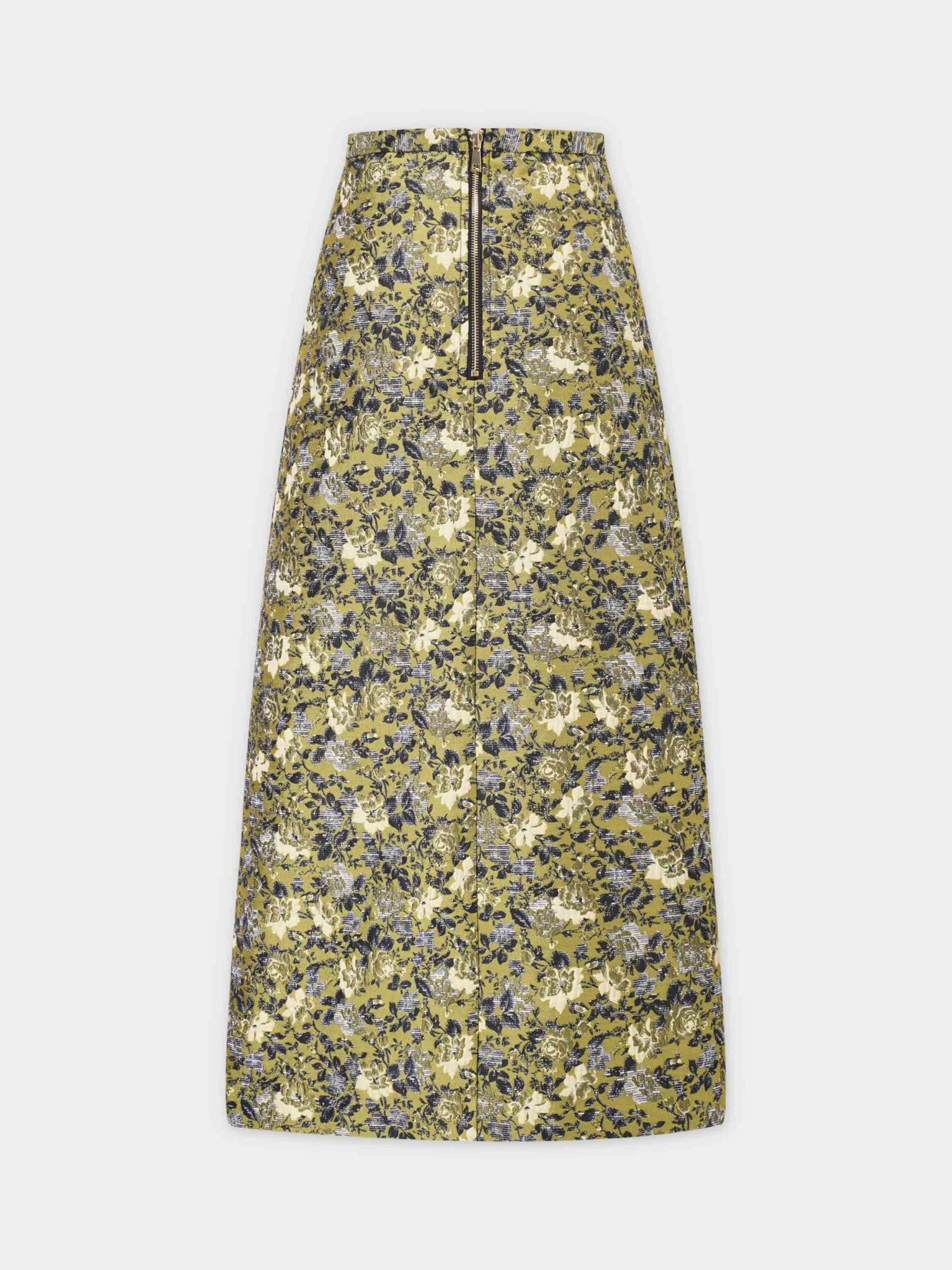 Brocade Midi Skirt-Golden Sunshine