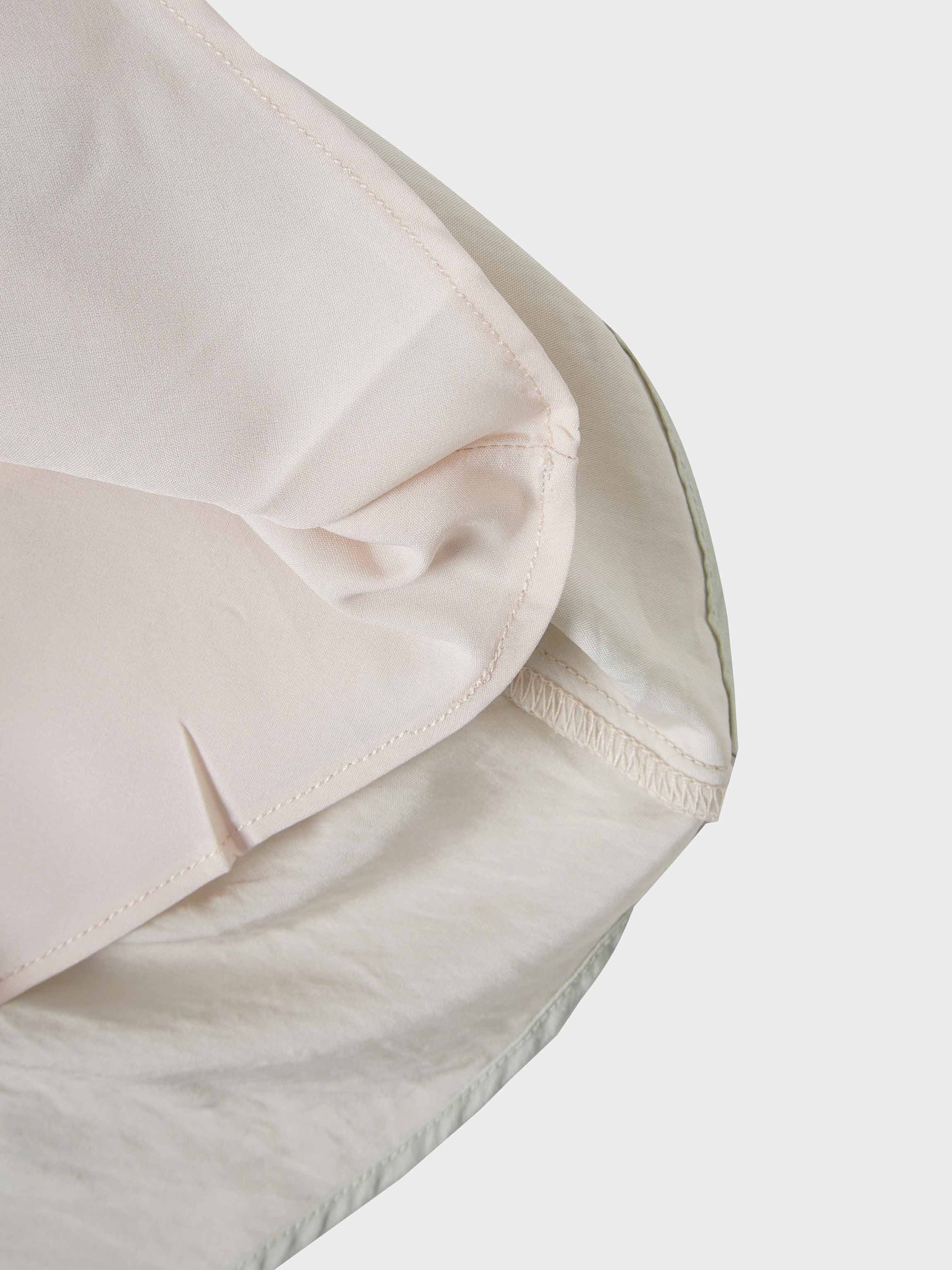 Printed Crinkle Slip Skirt-Flower Border