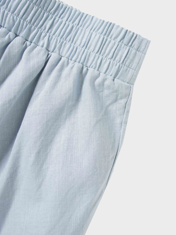 Crochet Trim Skirt-Light Blue