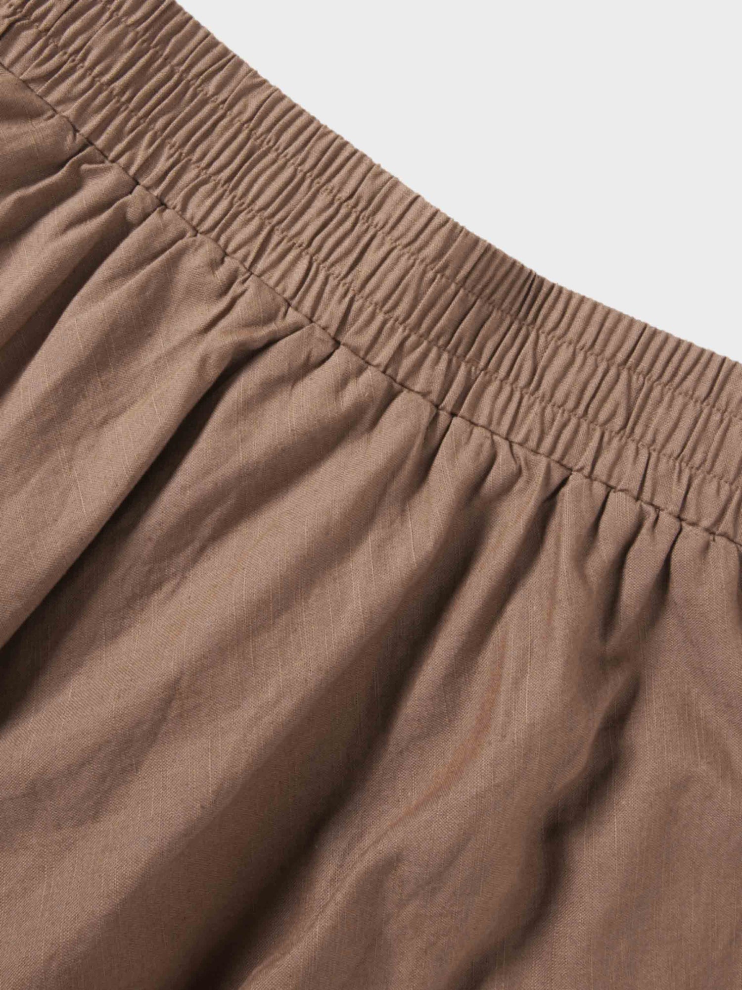 Crochet Trim Skirt-Brown