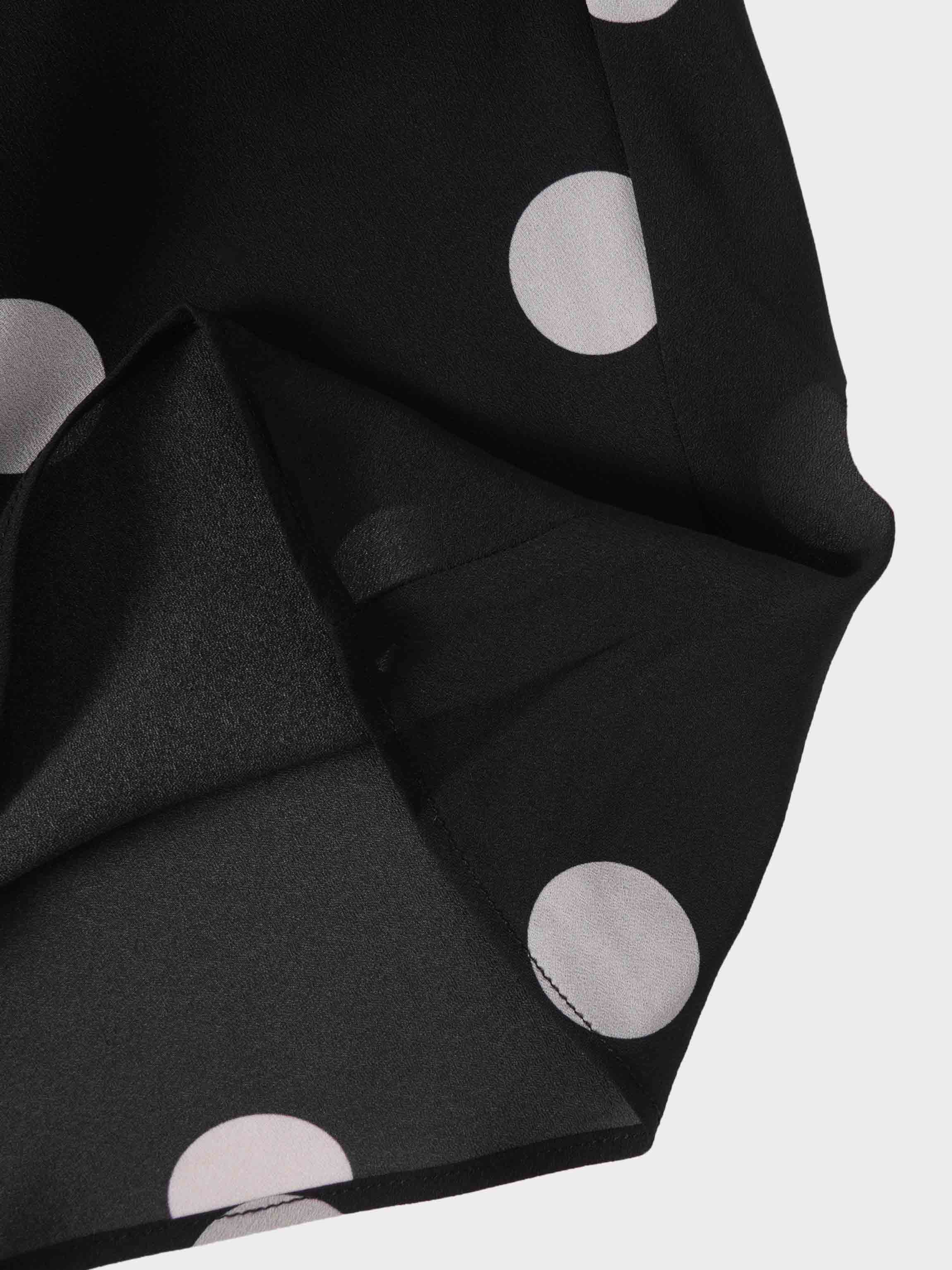 Print Slip Skirt-Polka Dot