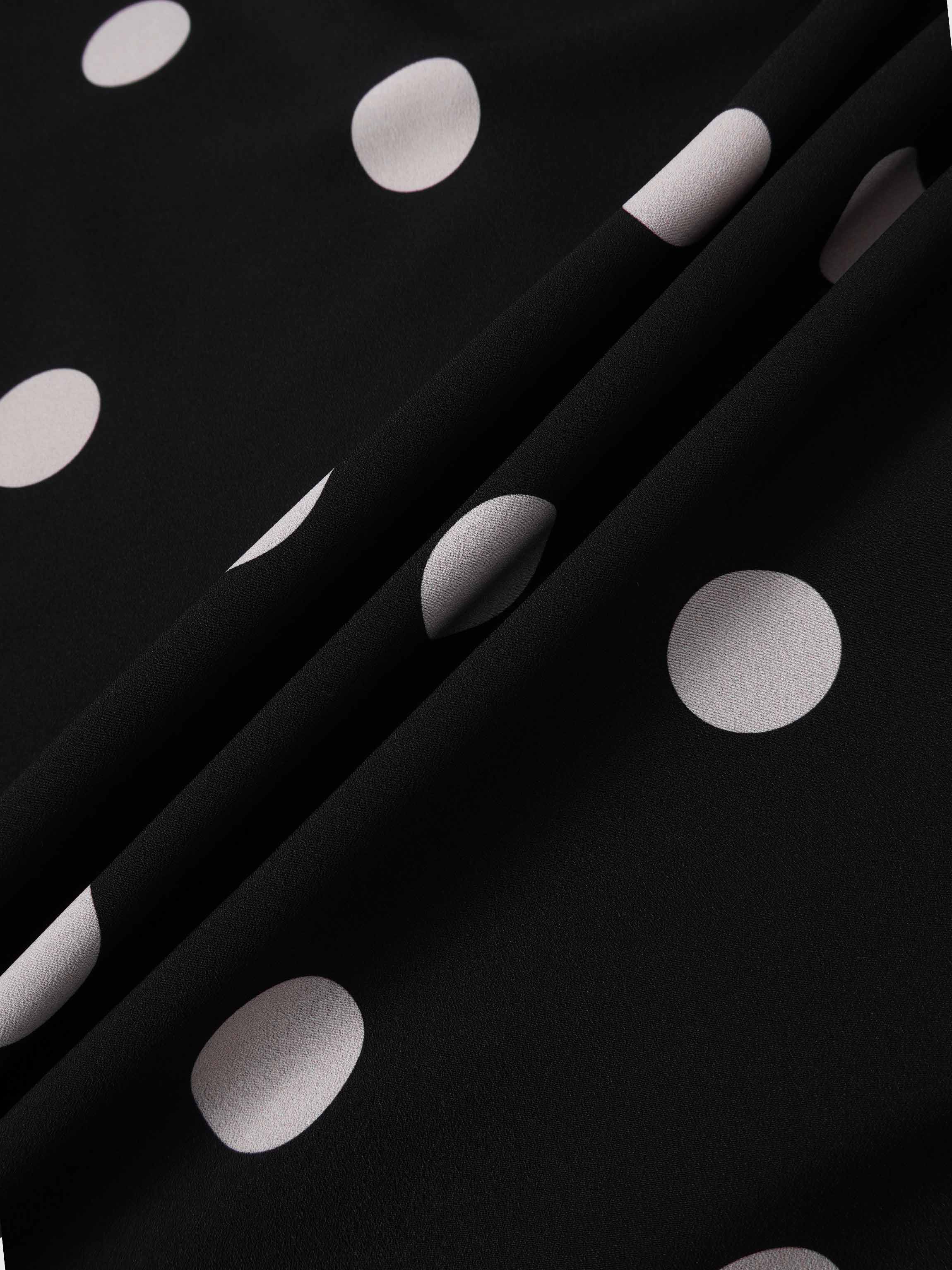 Print Slip Skirt-Polka Dot