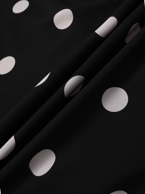 Print Slip Skirt-Polka Dot