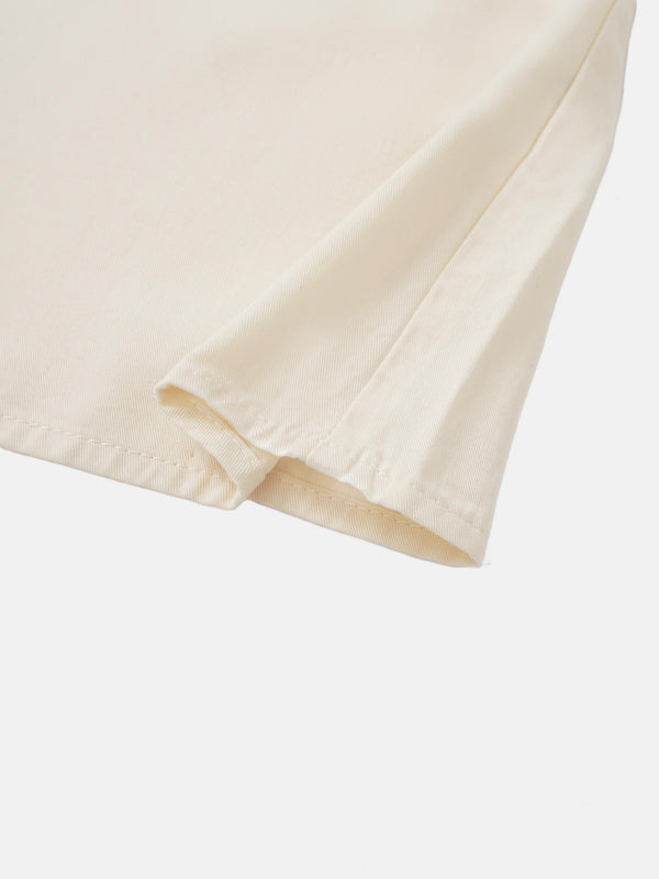 Velvet Trim Blouse - Cream