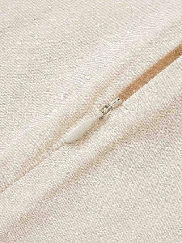 Velvet Trim Blouse - Cream