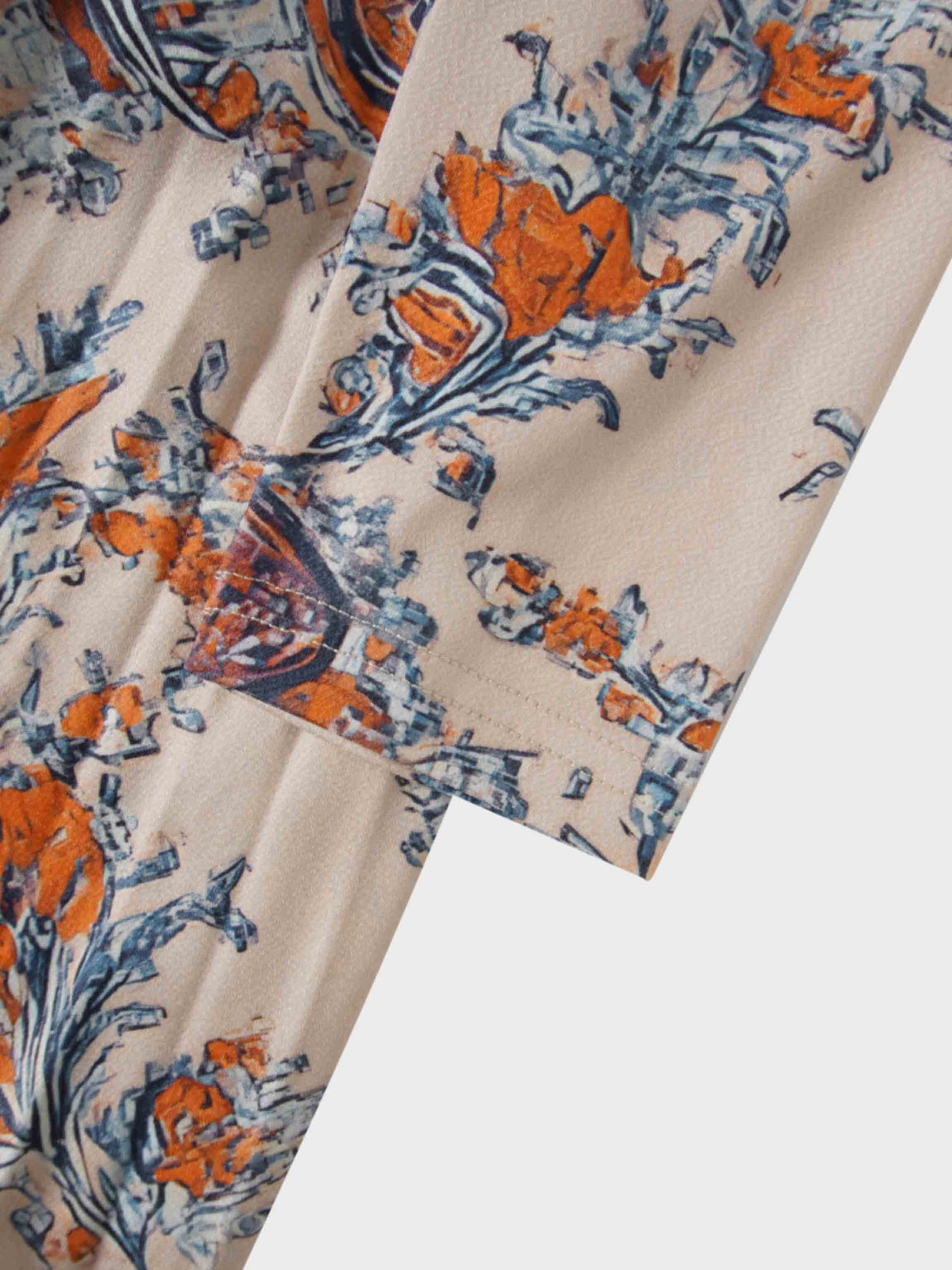 Side Knot Pleat Dress-Paisley