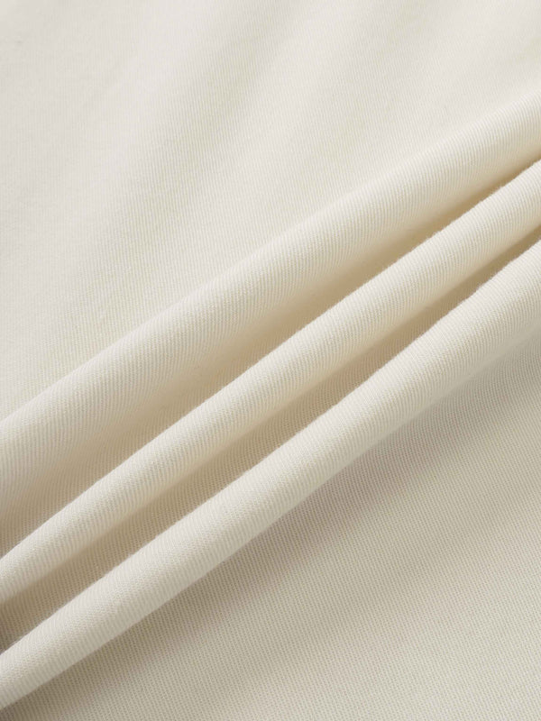 Velvet Trim Blouse - Cream