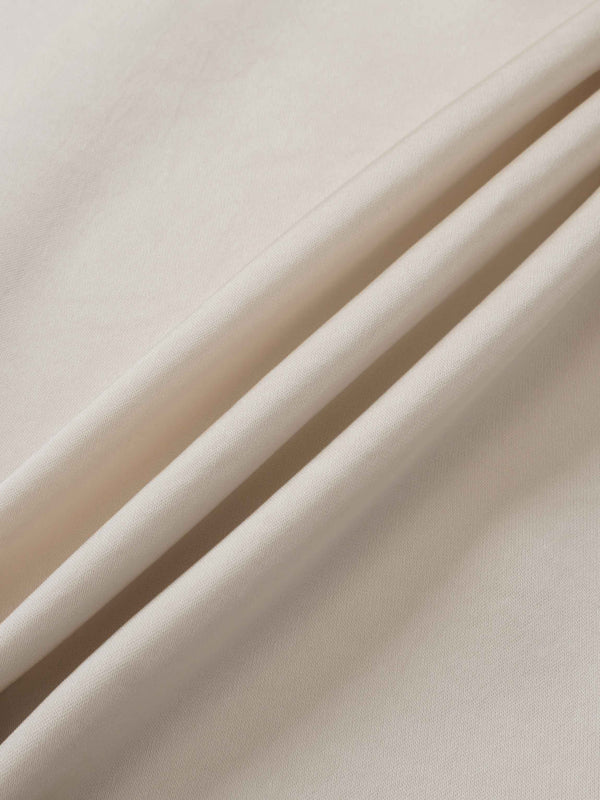 Faux Satin Ruffle Top - Cream