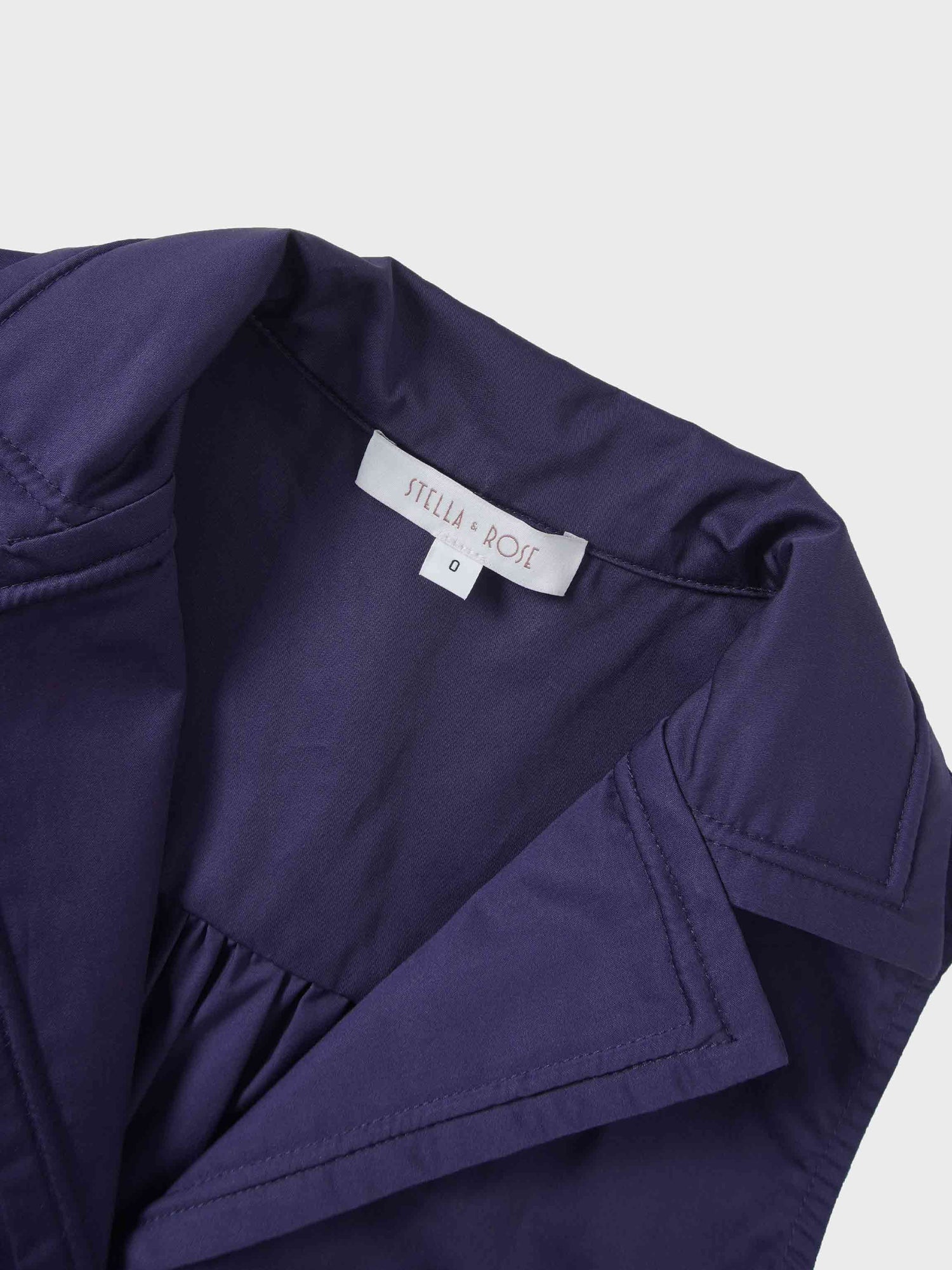 Button Down Belted Jumper-Navy