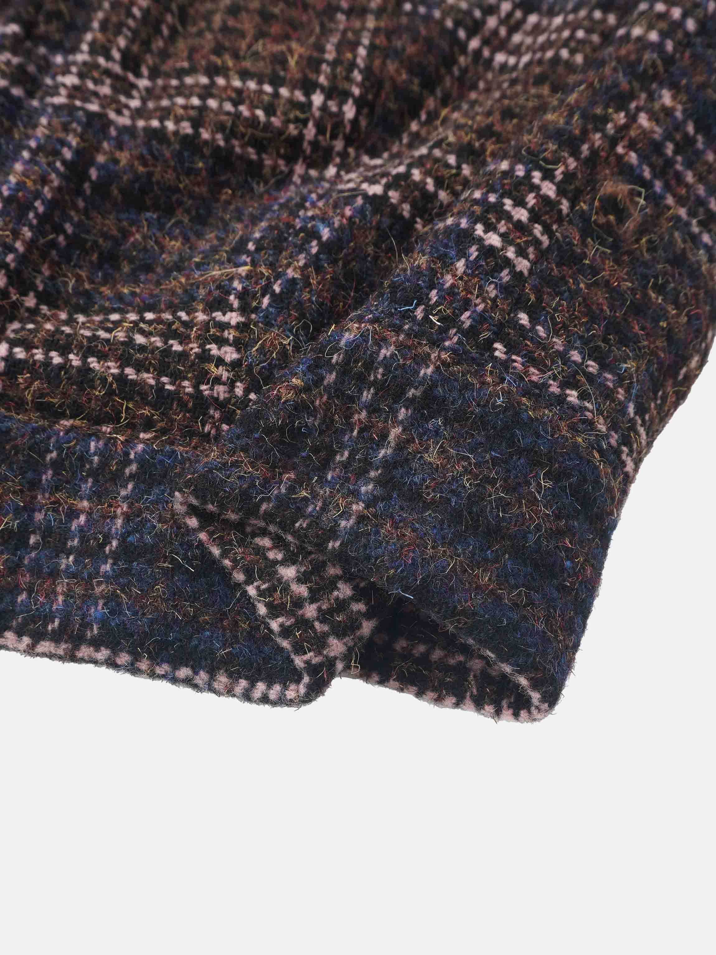 Plaid Crop Bomber Jacket - Pink Plaid