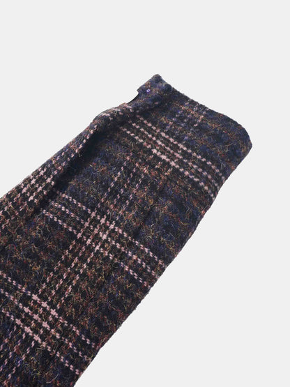 Plaid Crop Bomber Jacket - Pink Plaid
