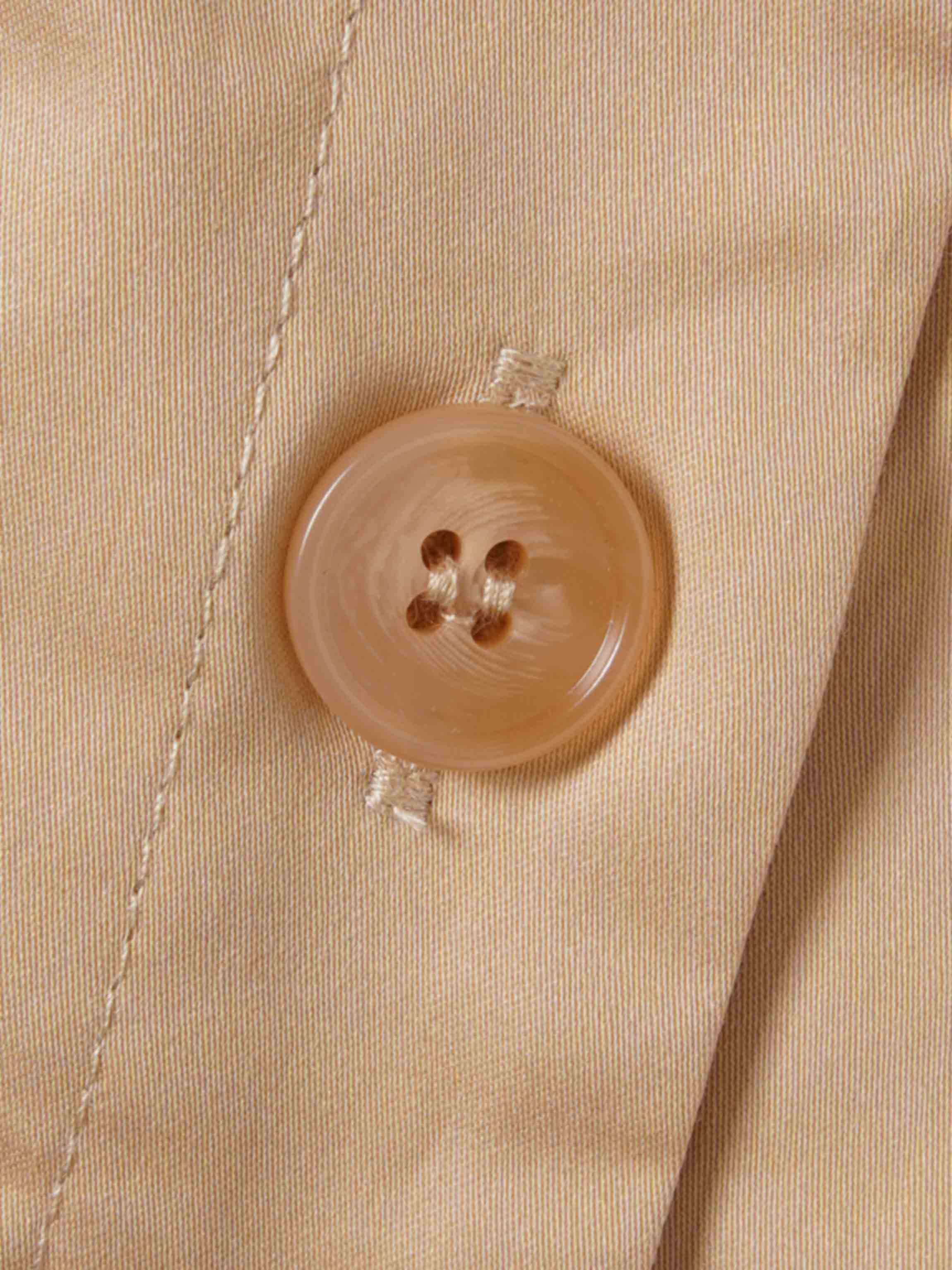 Button Down Belted Jumper-Sand