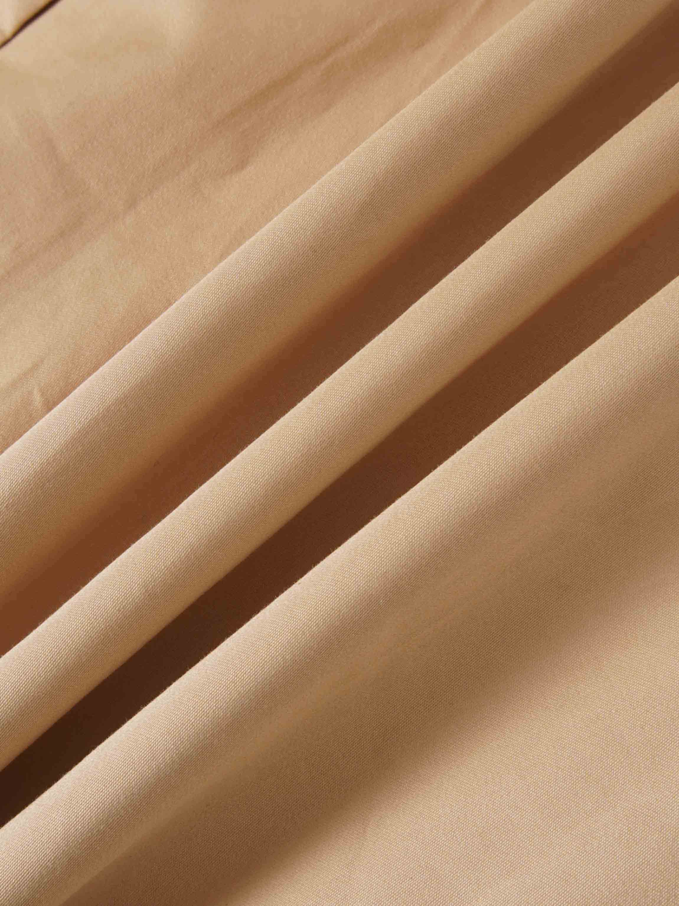 Button Down Belted Jumper-Sand