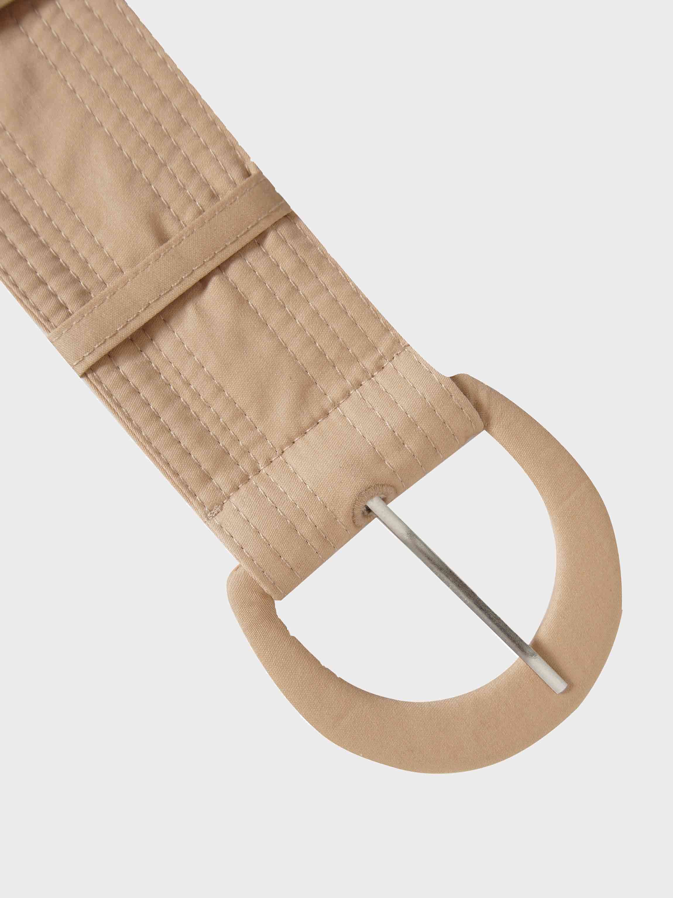 Button Down Belted Jumper-Sand