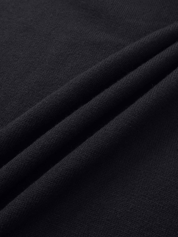 V Neck Wide Stripe Sweater - Navy/Cream