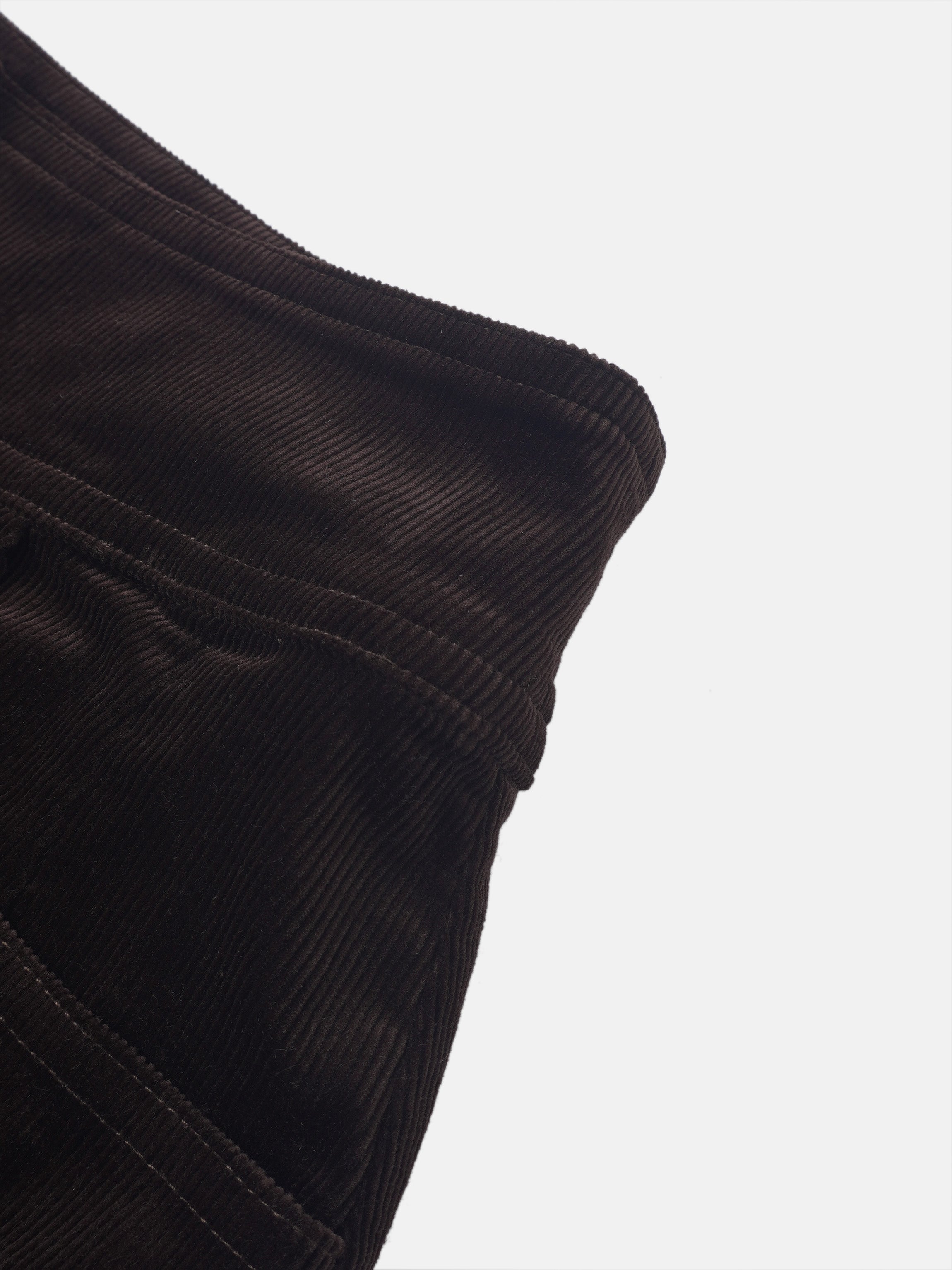 Snap Down Corduroy Skirt - Cement