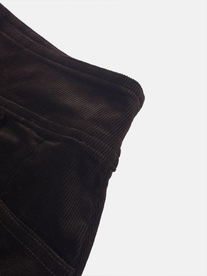 Snap Down Corduroy Skirt - Cement