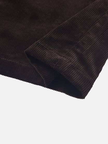 Snap Down Corduroy Skirt - Cement