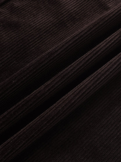 Snap Down Corduroy Skirt - Cement