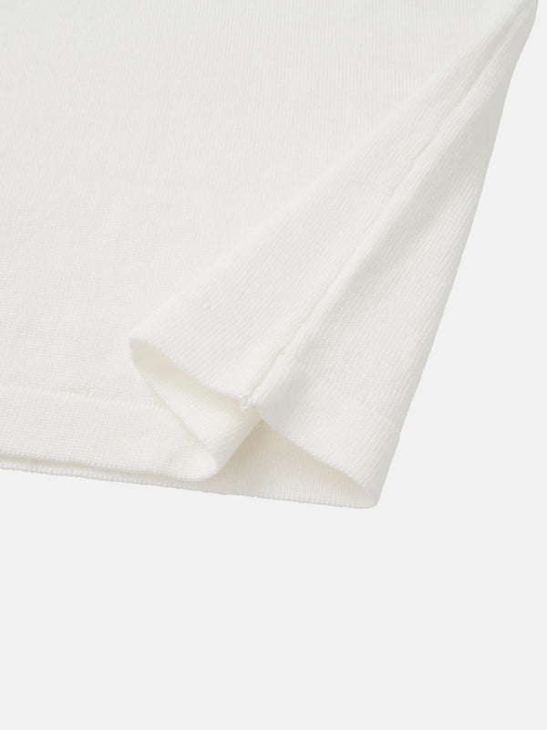 Asymmetrical Button Collar Sweater - Cream