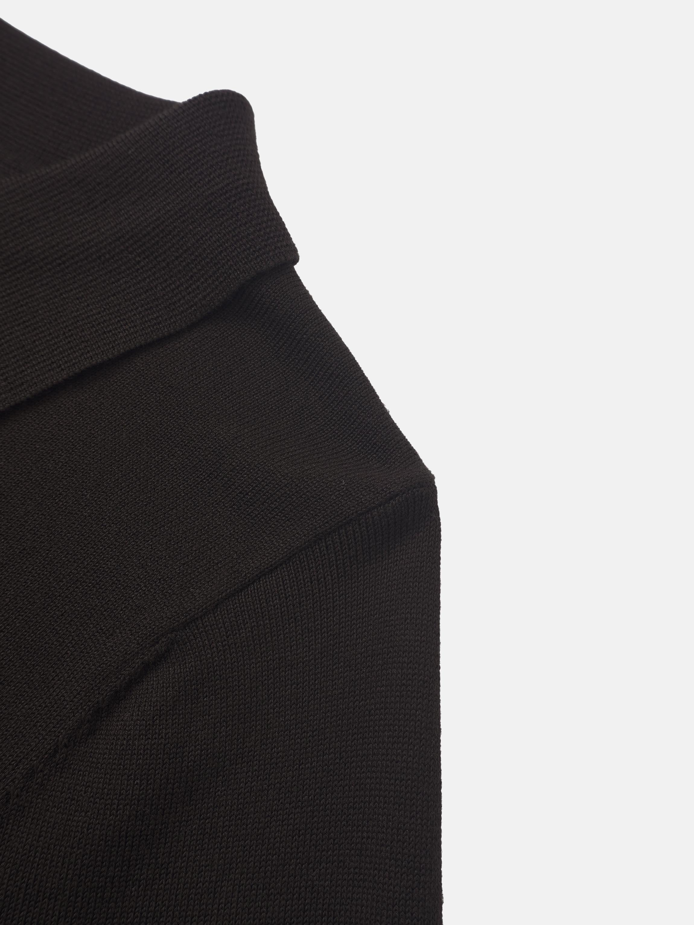 Asymmetrical Button Collar Sweater - Chocolate Brown