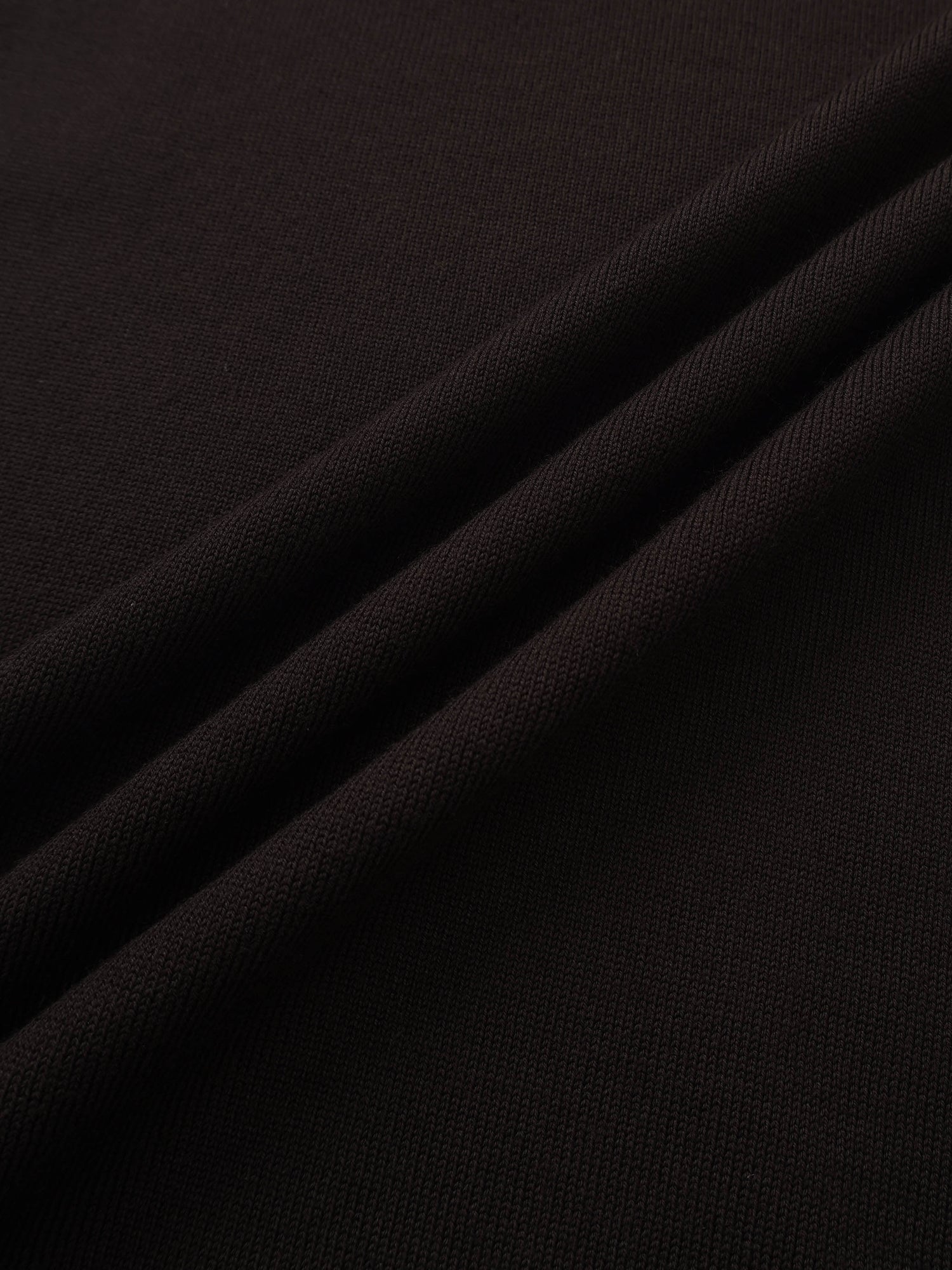 Asymmetrical Button Collar Sweater - Chocolate Brown