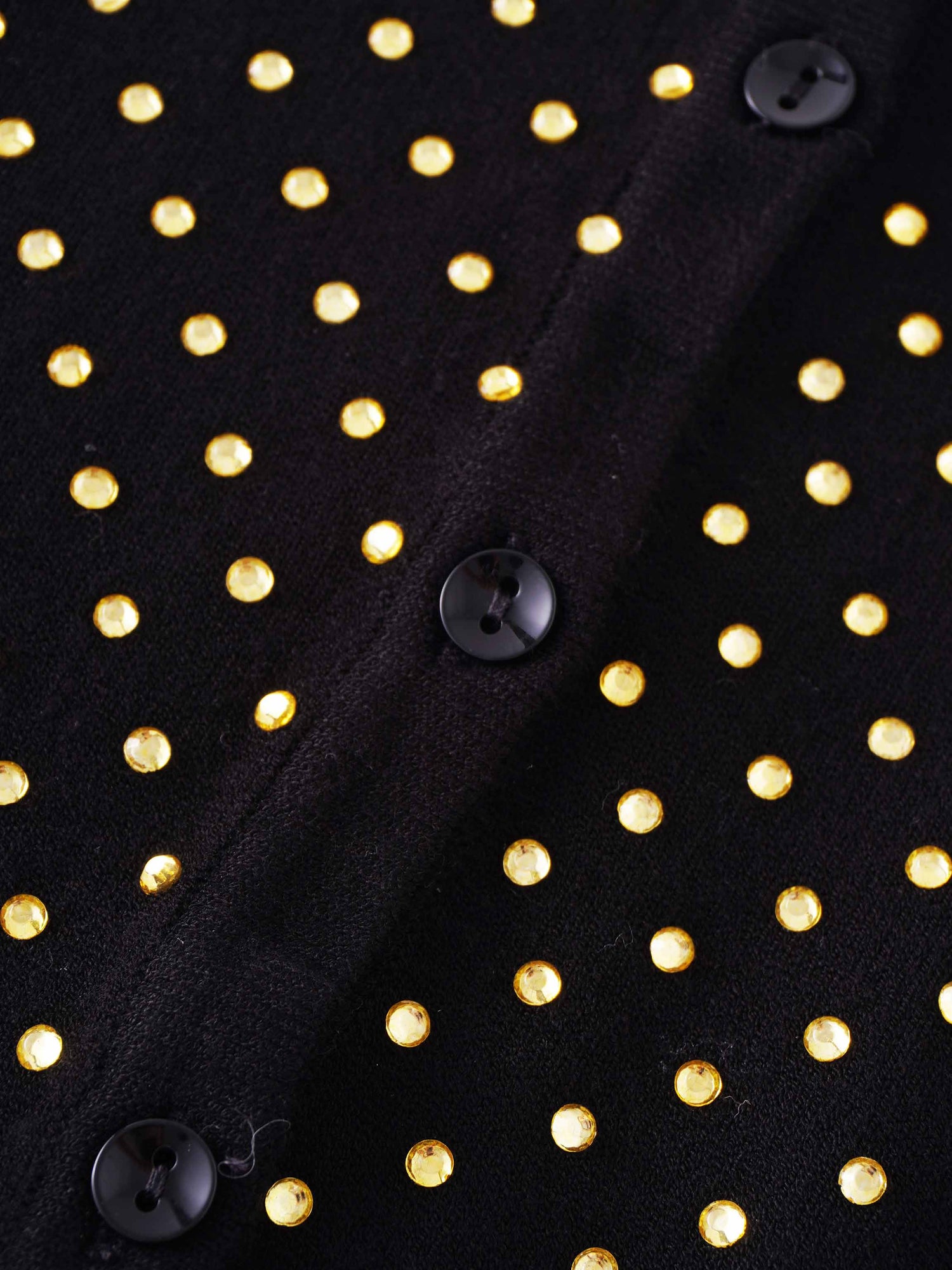 Open Knit Diamond Crew Cardigan-Gold