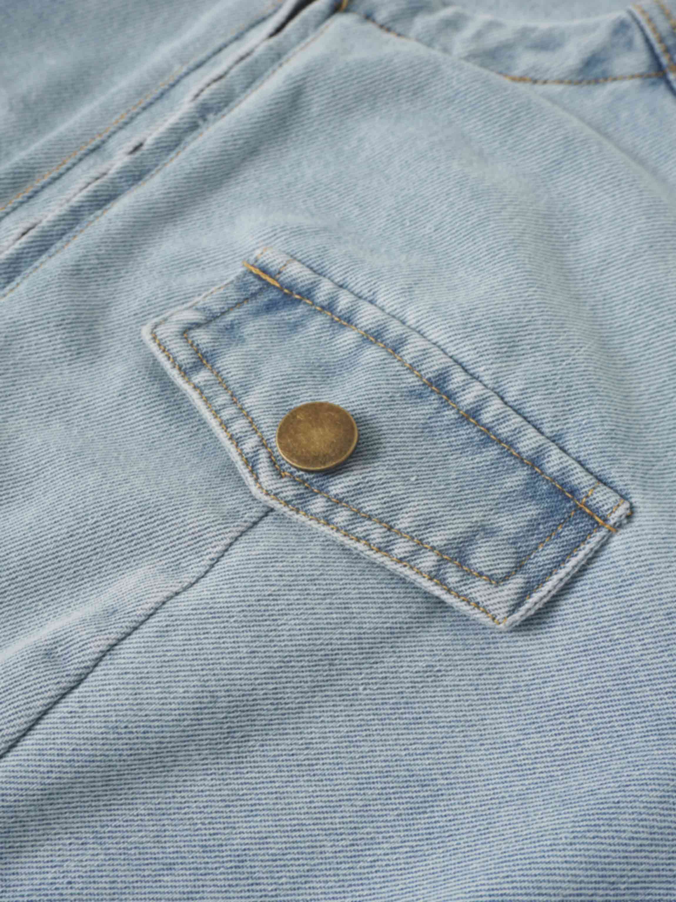 Denim Bomber Jacket-Blue