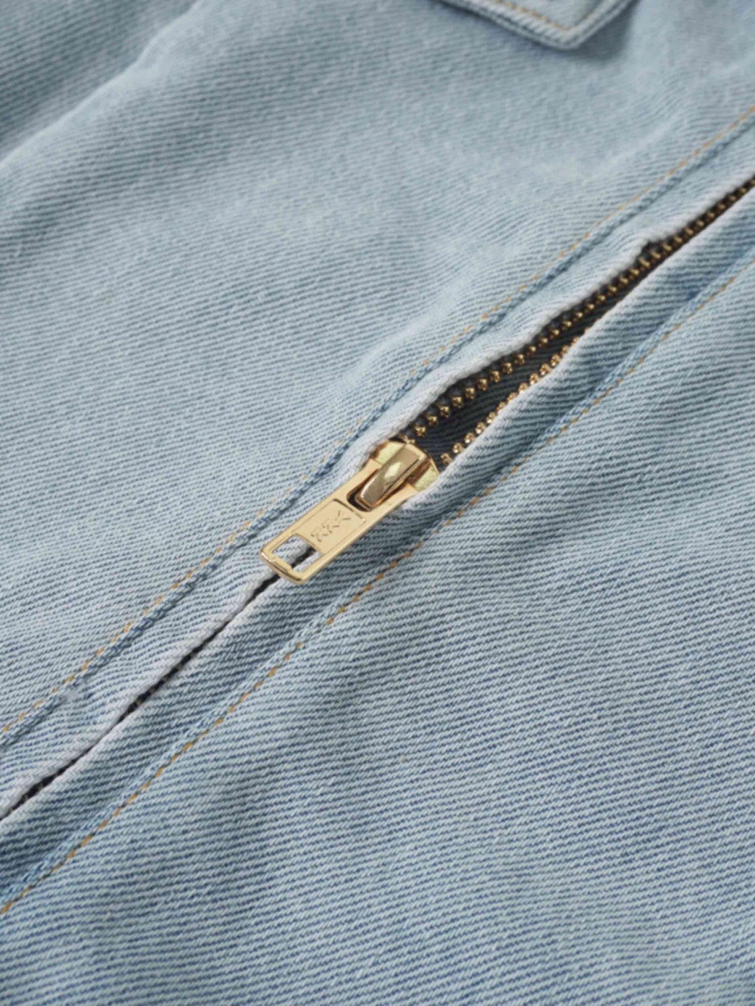 Denim Bomber Jacket-Blue