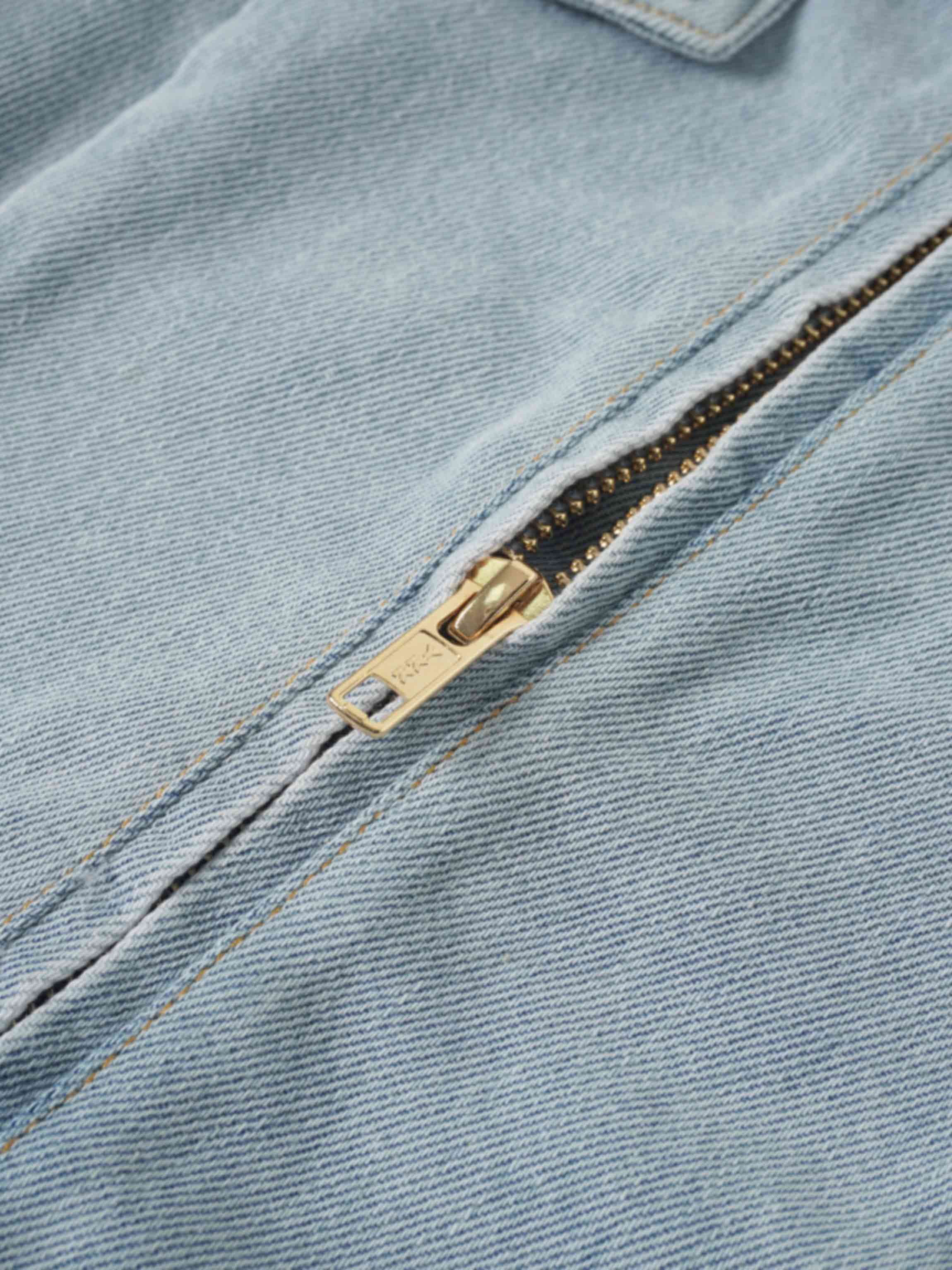 Denim Bomber Jacket-Blue