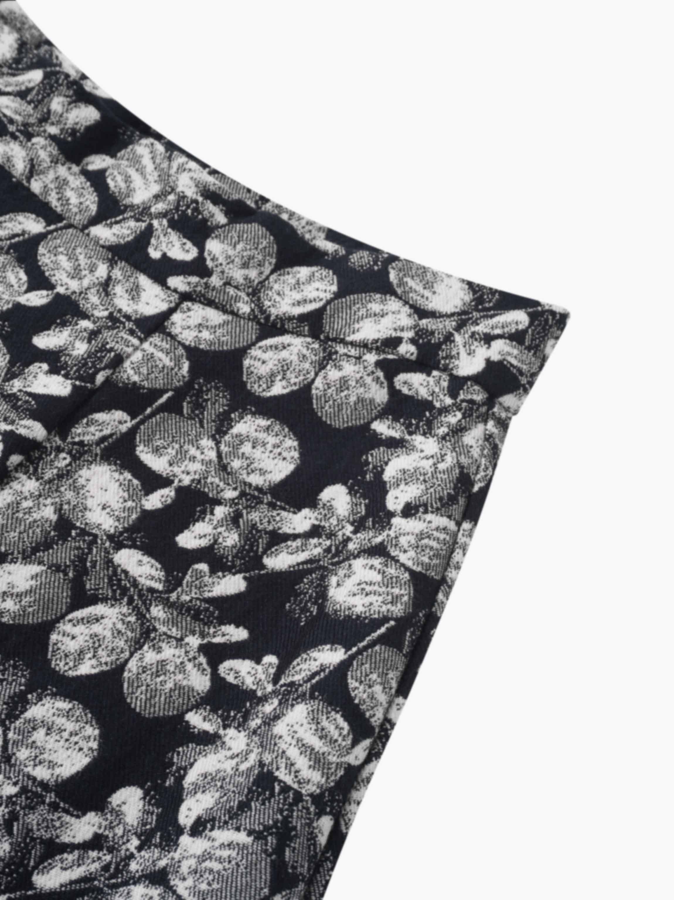 The Olivia Skirt-Black/White Floral