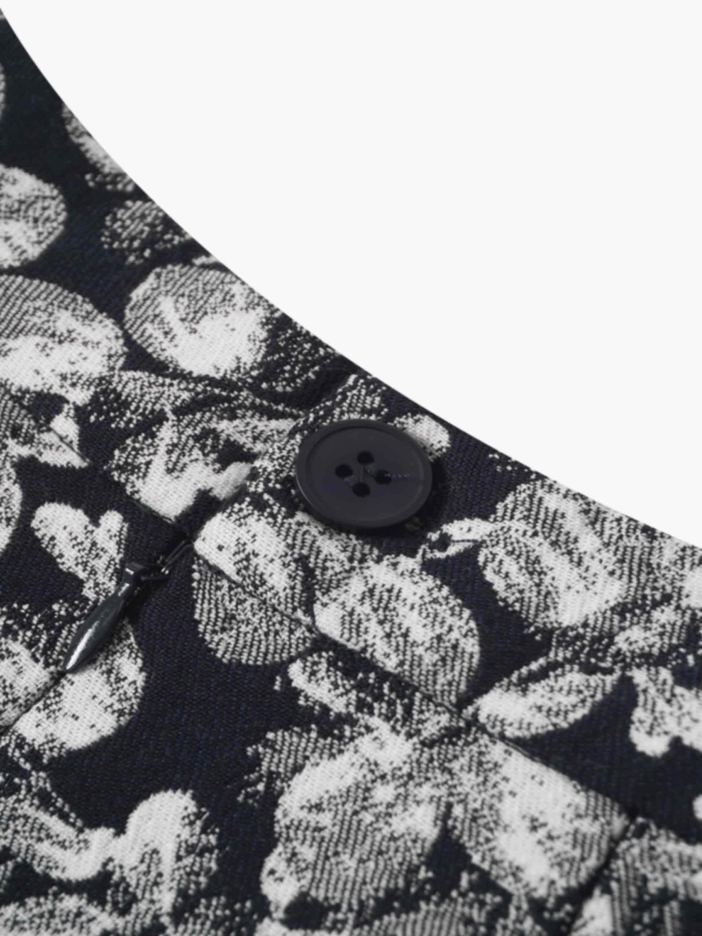 The Olivia Skirt-Black/White Floral