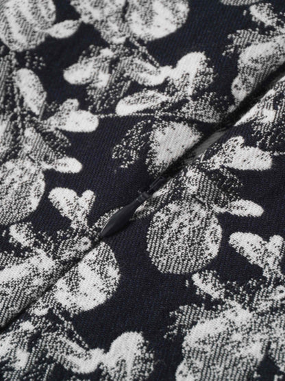 The Olivia Skirt-Black/White Floral