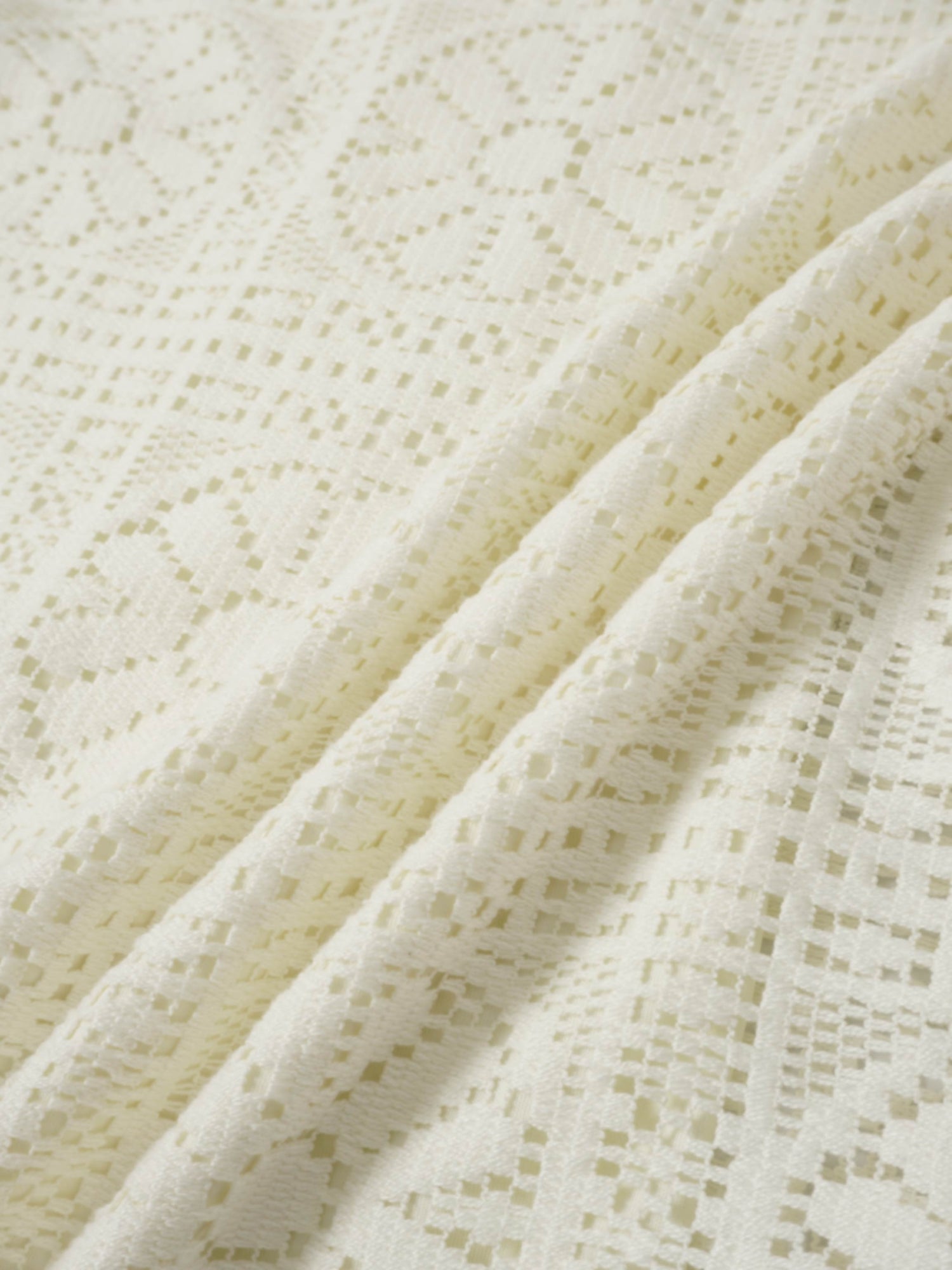 Lace Cutout Shirtdress-Cream