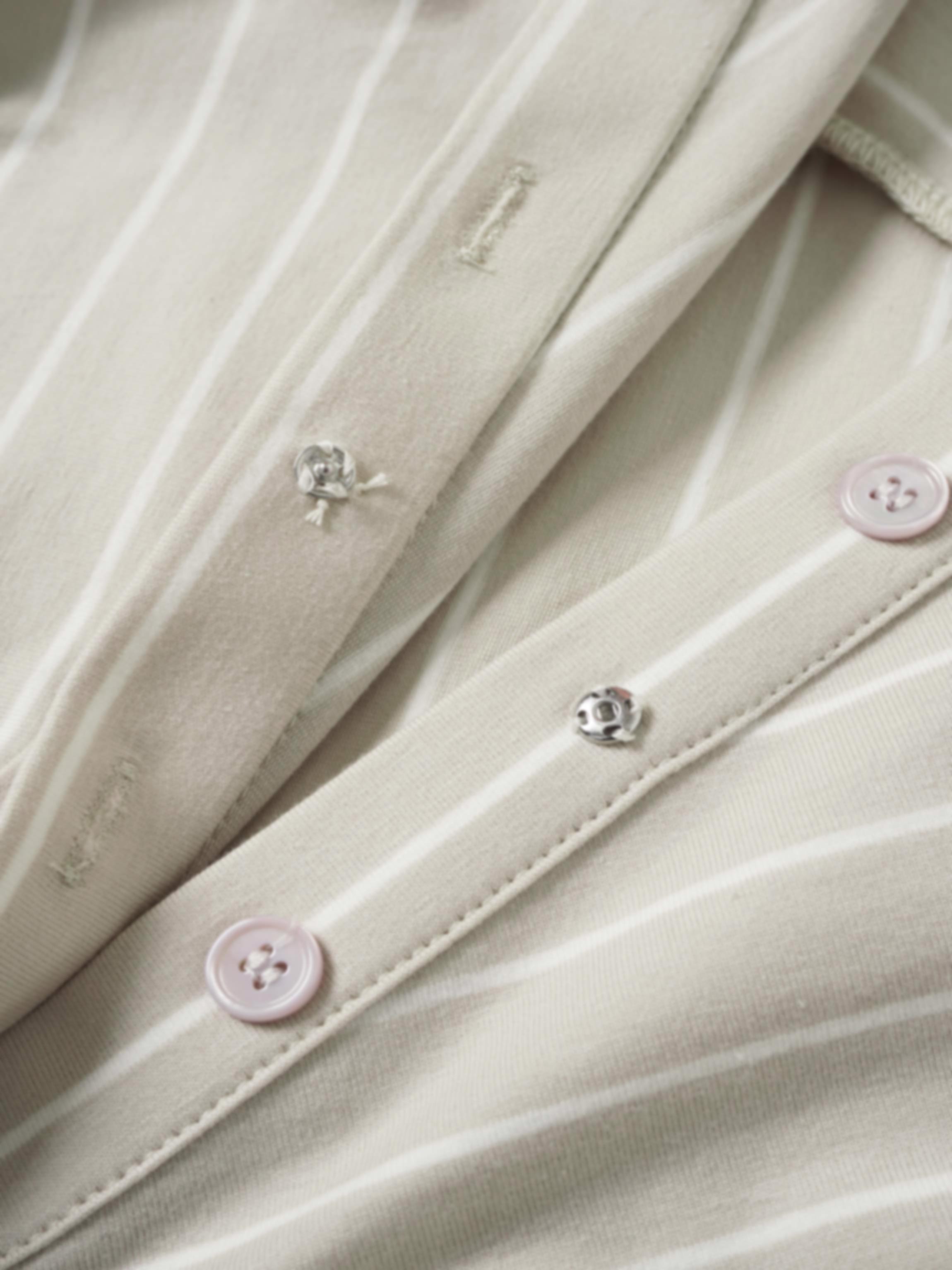 Side Shirred T-shirt Dress-Tan/White