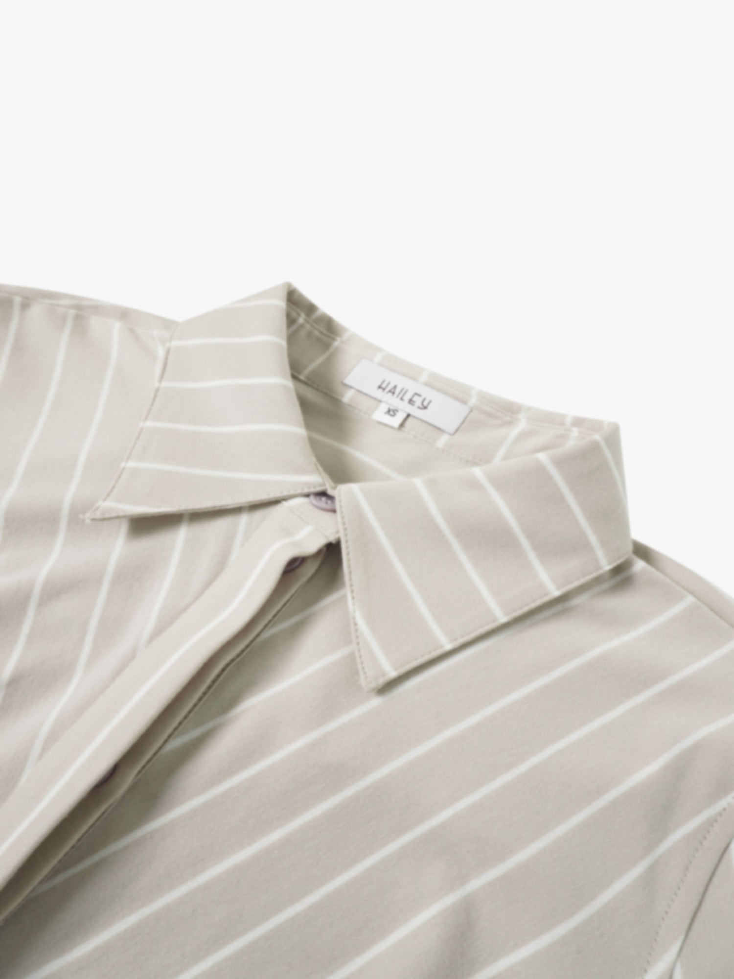 Side Shirred T-shirt Dress-Tan/White