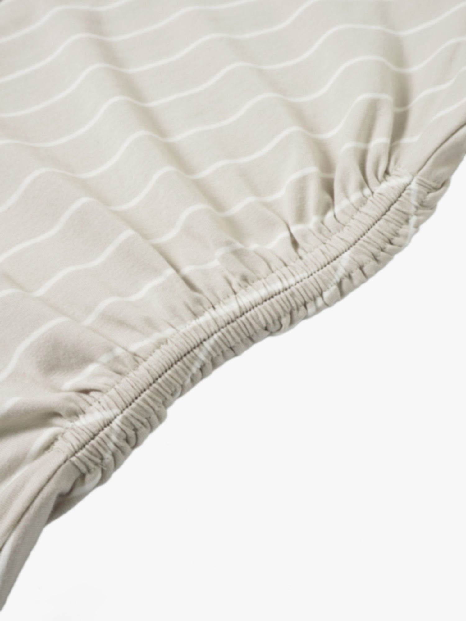 Side Shirred T-shirt Dress-Tan/White