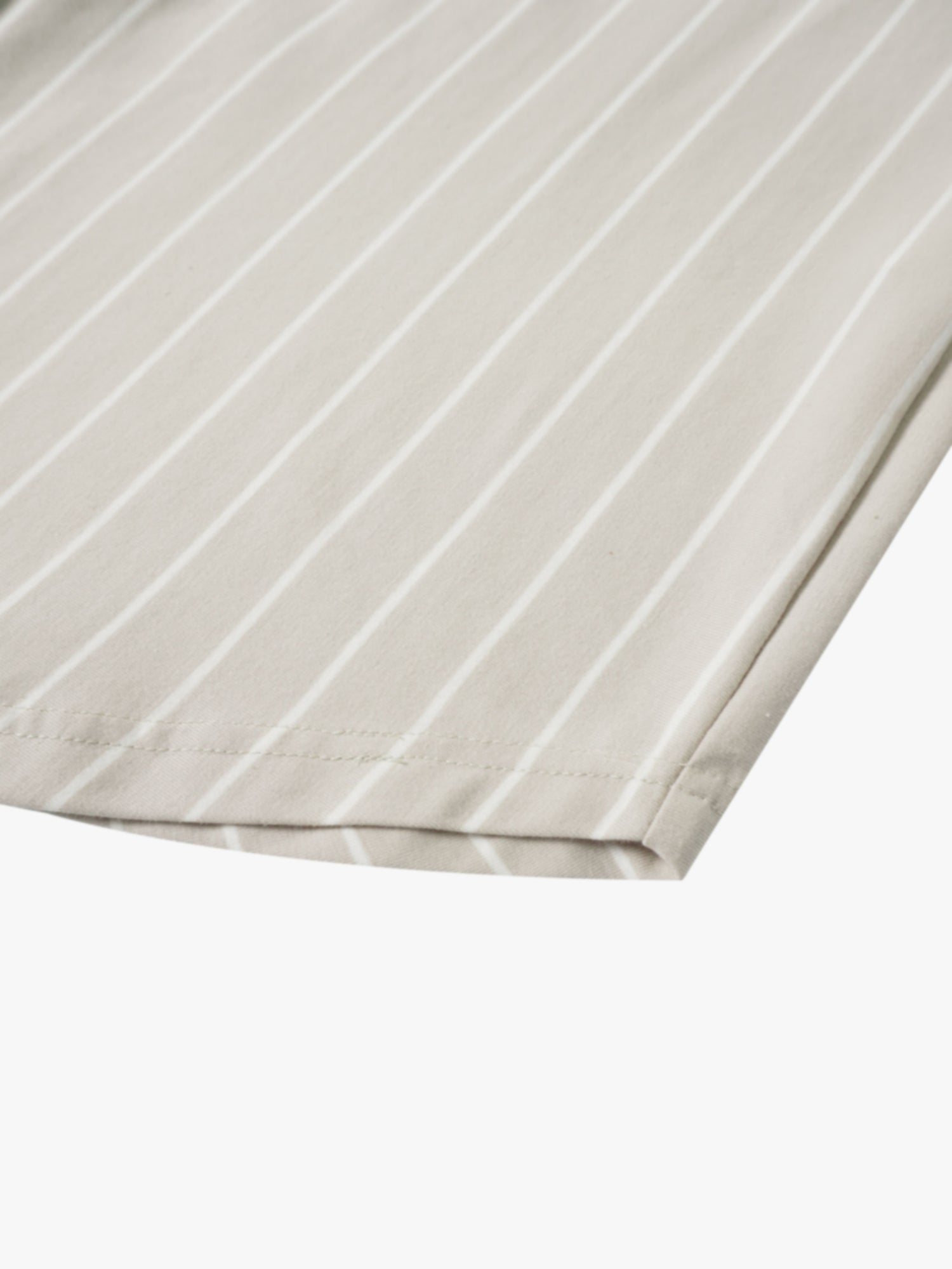 Side Shirred T-shirt Dress-Tan/White