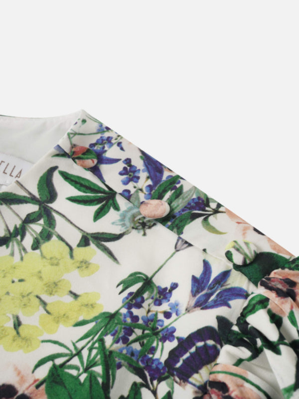 High Low Belted Dress-Garden