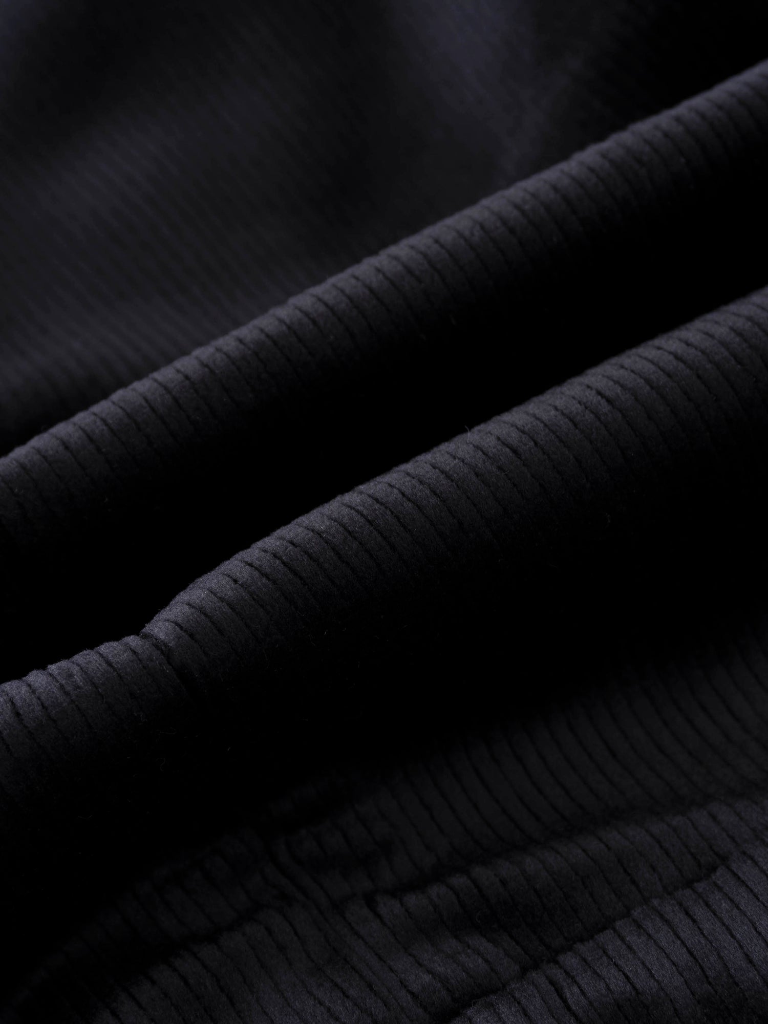 Velour Ribbed Blazer-Black