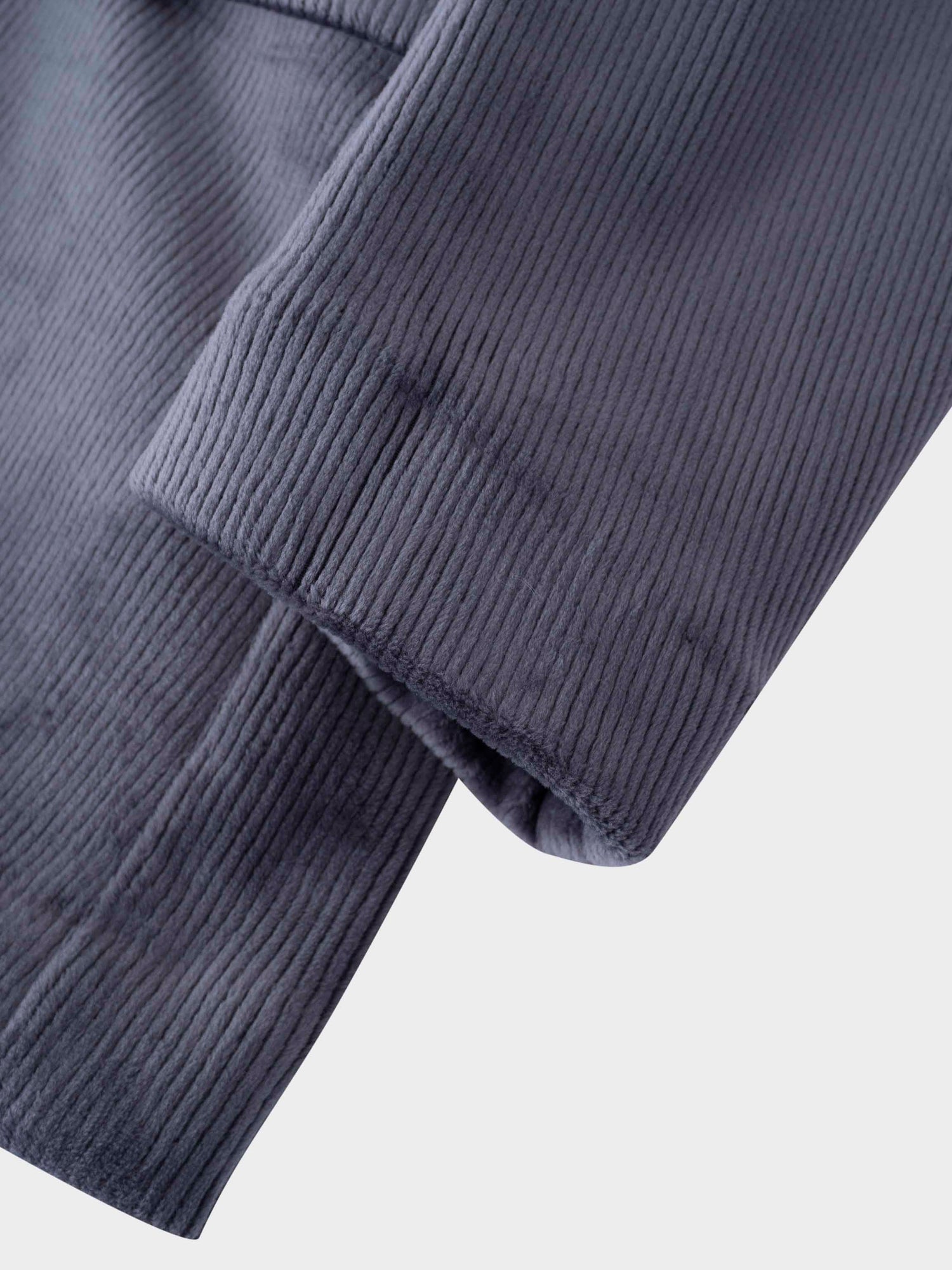 Velour Ribbed Blazer-Grey