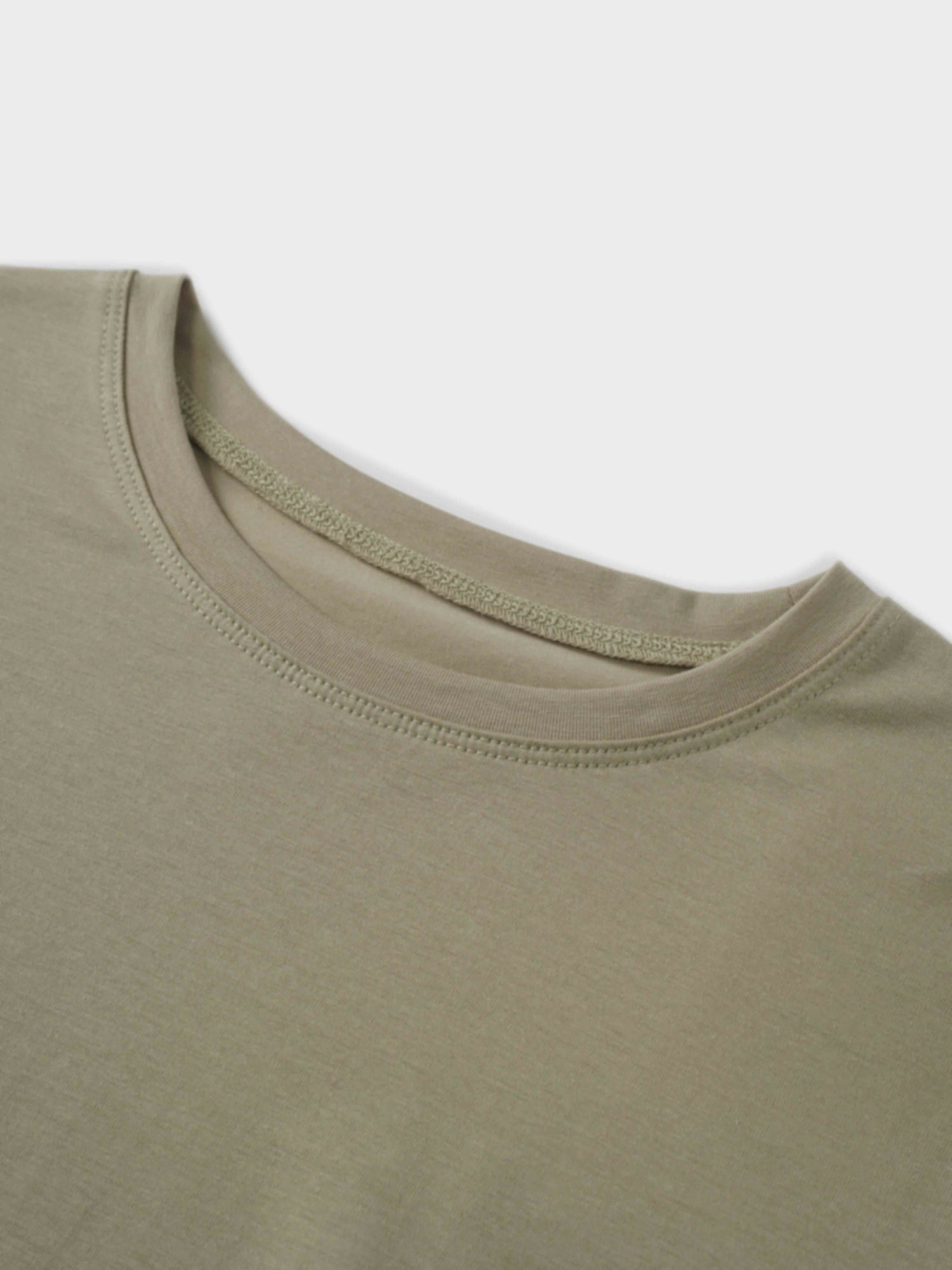 Side Tie T-Shirt-Olive Green