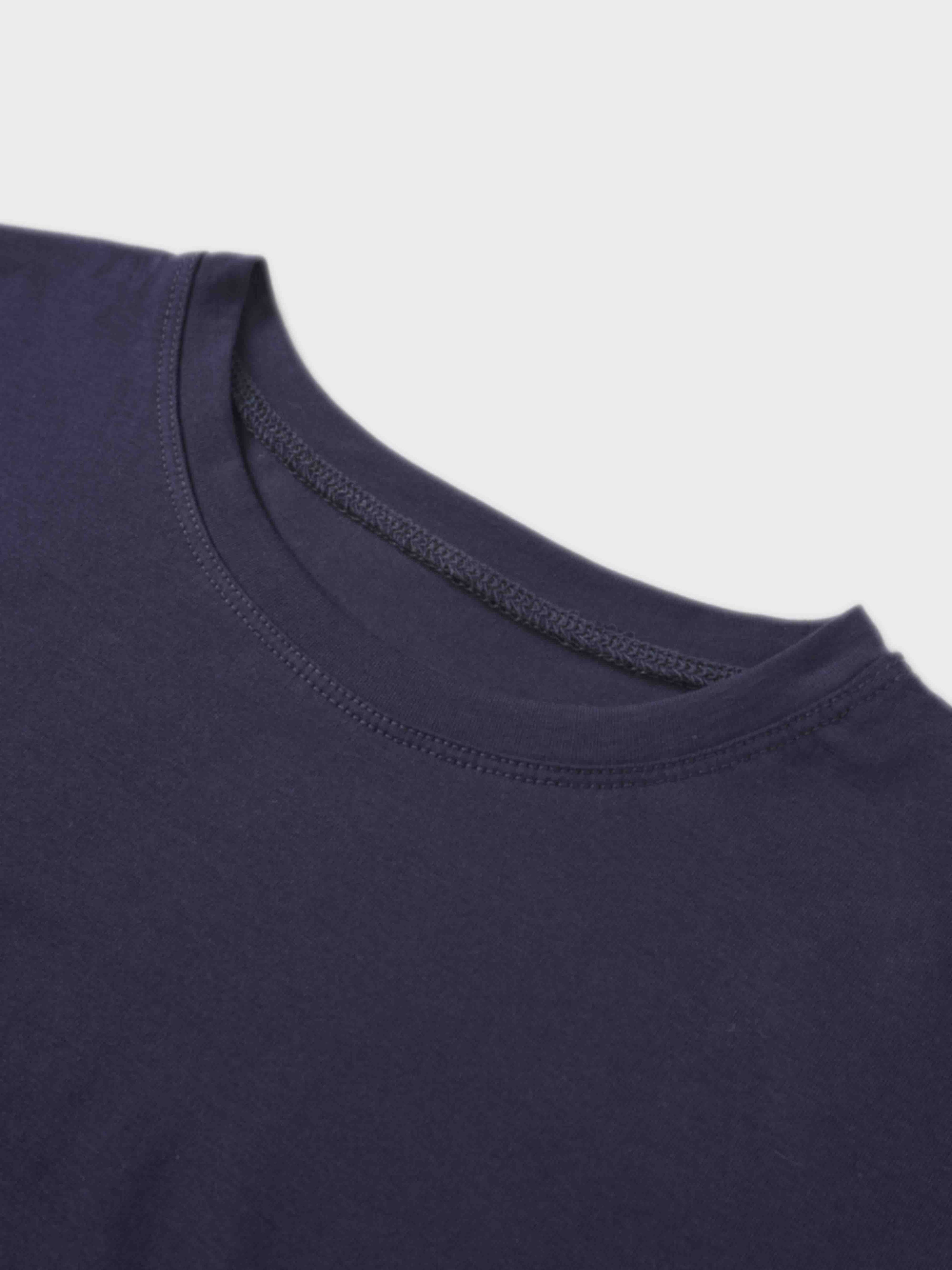 Side Tie T-Shirt-Navy