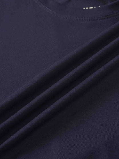 Side Tie T-Shirt-Navy