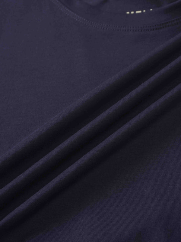 Side Tie T-Shirt-Navy